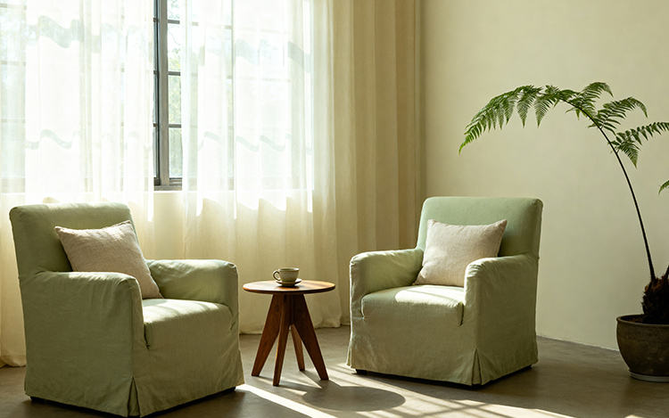 Peaceful intimate space for couple conversation with comfortable seating and natural light