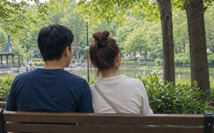 A couple walking together outdoors, representing emotional reconnection and renewed closeness through marriage counselling.
