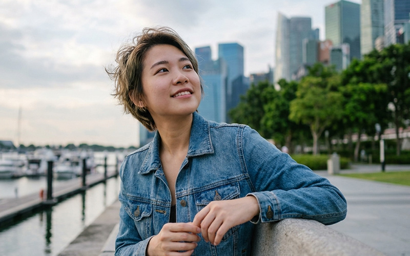 A Singaporean person sitting alone thoughtfully, representing starting individual relationship counselling in Singapore when only one partner is ready